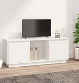 VidaXL Tv-meubel 110,5x35x44 cm massief grenenhout wit
