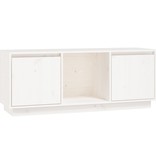 VidaXL Tv-meubel 110,5x35x44 cm massief grenenhout wit