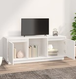 VidaXL Tv-meubel 110,5x35x44 cm massief grenenhout wit