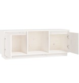 VidaXL Tv-meubel 110,5x35x44 cm massief grenenhout wit