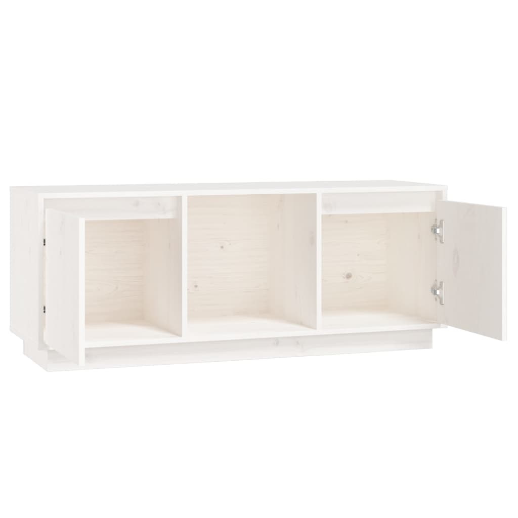 VidaXL Tv-meubel 110,5x35x44 cm massief grenenhout wit