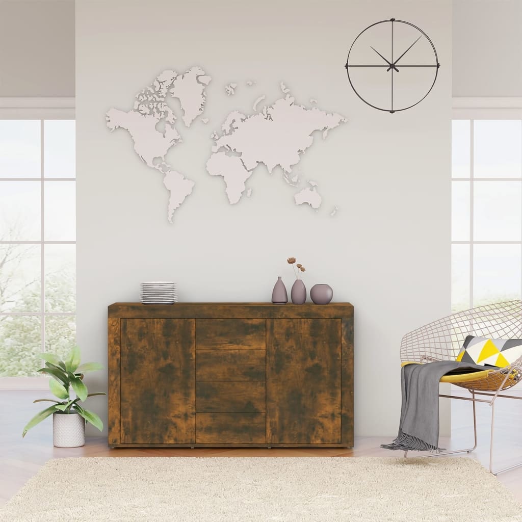 VidaXL Dressoir 120x36x69 cm bewerkt hout gerookt eikenkleurig