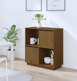 VidaXL Dressoir 74x35x80 cm massief grenenhout honingbruin