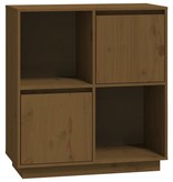 VidaXL Dressoir 74x35x80 cm massief grenenhout honingbruin
