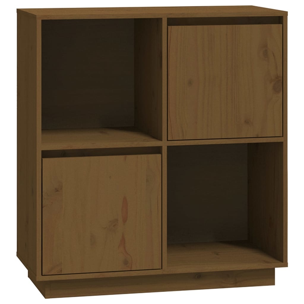 VidaXL Dressoir 74x35x80 cm massief grenenhout honingbruin