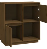 VidaXL Dressoir 74x35x80 cm massief grenenhout honingbruin
