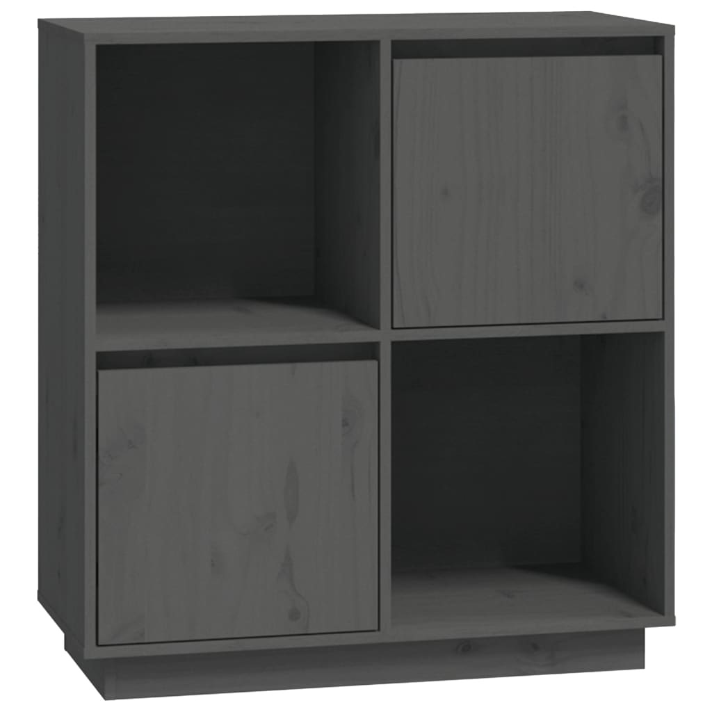 VidaXL Dressoir 74x35x80 cm massief grenenhout grijs
