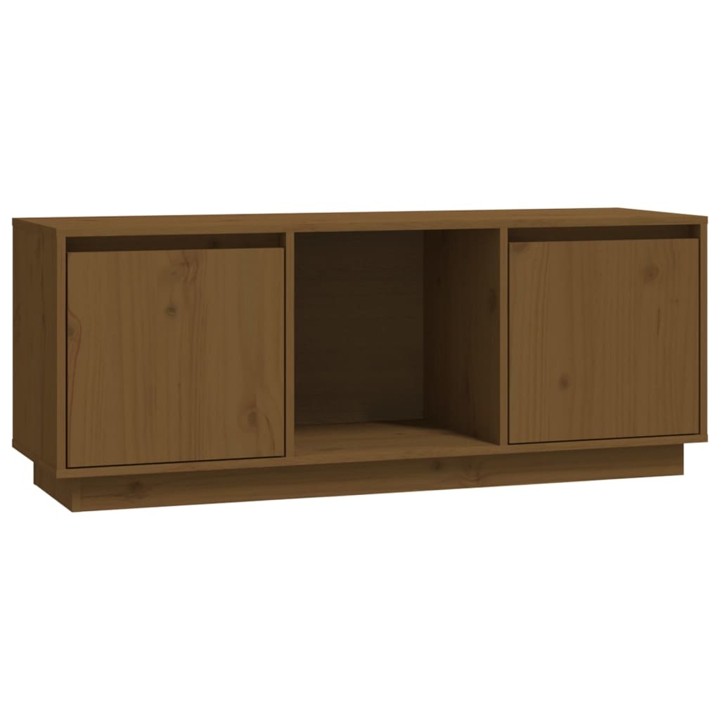 VidaXL Tv-meubel 110,5x35x44 cm massief grenenhout honingbruin