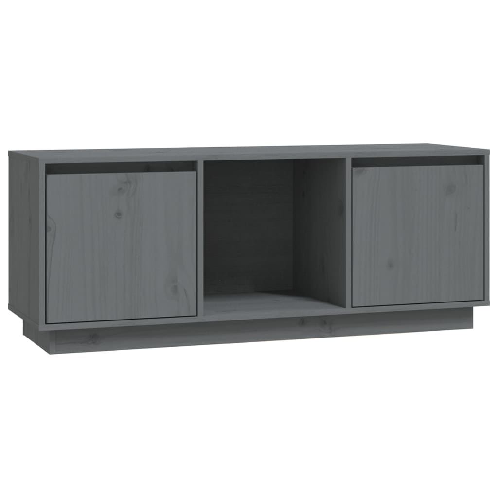 VidaXL Tv-meubel 110,5x35x44 cm massief grenenhout grijs