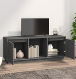 VidaXL Tv-meubel 110,5x35x44 cm massief grenenhout grijs