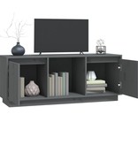 VidaXL Tv-meubel 110,5x35x44 cm massief grenenhout grijs