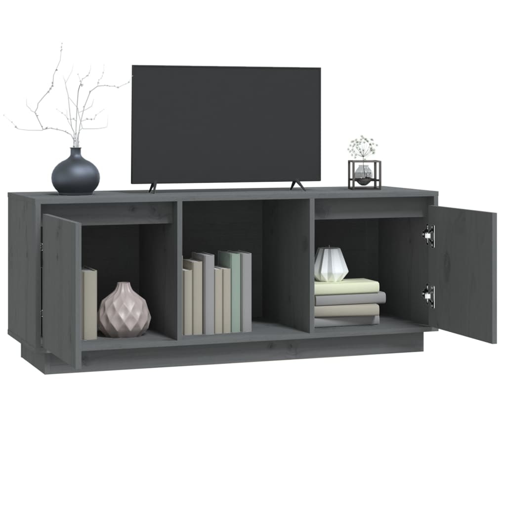 VidaXL Tv-meubel 110,5x35x44 cm massief grenenhout grijs