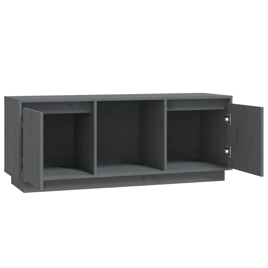 VidaXL Tv-meubel 110,5x35x44 cm massief grenenhout grijs