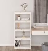 VidaXL Boekenkast/kamerscherm 60x30x135,5 cm massief grenenhout wit