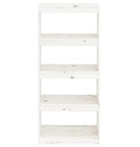 VidaXL Boekenkast/kamerscherm 60x30x135,5 cm massief grenenhout wit