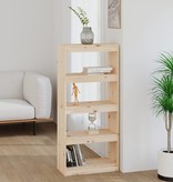 vidaXL Boekenkast/kamerscherm 60x30x135,5 cm massief grenenhout