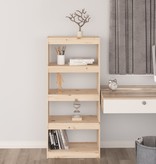 vidaXL Boekenkast/kamerscherm 60x30x135,5 cm massief grenenhout