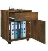 VidaXL Kast verrijdbaar 45x38x54 cm bewerkt hout gerookt eikenkleurig