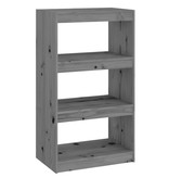 VidaXL Boekenkast/kamerscherm 60x30x103,5 cm massief grenenhout zwart