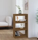 VidaXL Boekenkast/kamerscherm 60x30x103,5 cm grenenhout honingbruin