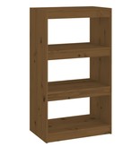 VidaXL Boekenkast/kamerscherm 60x30x103,5 cm grenenhout honingbruin