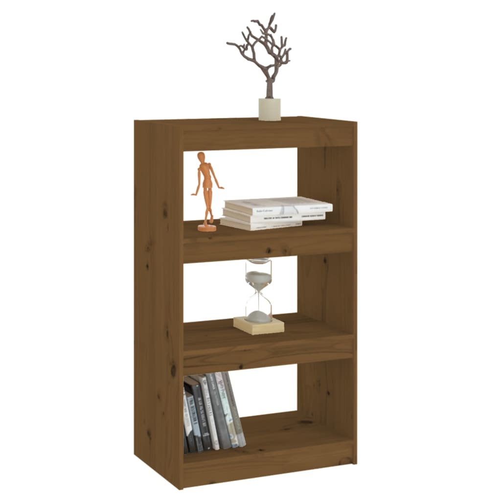 VidaXL Boekenkast/kamerscherm 60x30x103,5 cm grenenhout honingbruin