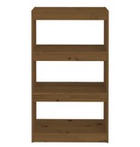 VidaXL Boekenkast/kamerscherm 60x30x103,5 cm grenenhout honingbruin