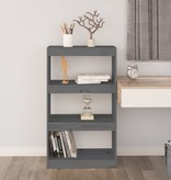 VidaXL Boekenkast/kamerscherm 60x30x103,5 cm massief grenenhout grijs