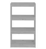 VidaXL Boekenkast/kamerscherm 60x30x103,5 cm massief grenenhout grijs