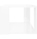 vidaXL Salontafel 40x40x30 cm spaanplaat hoogglans wit