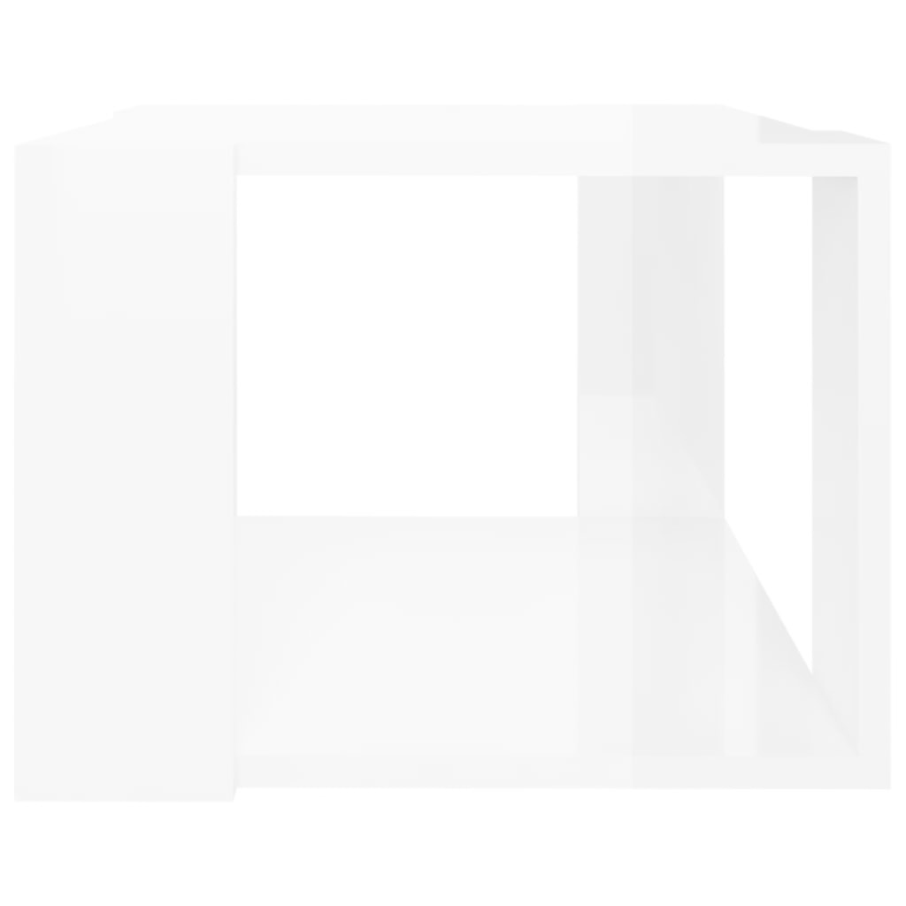 vidaXL Salontafel 40x40x30 cm spaanplaat hoogglans wit