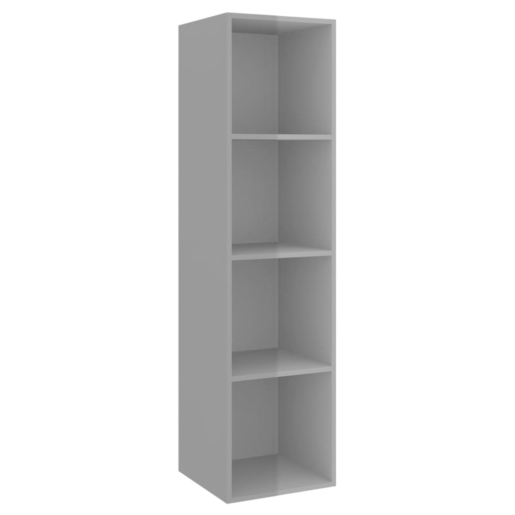 VidaXL Tv-wandmeubel 37x37x142,5 cm spaanplaat hoogglans grijs