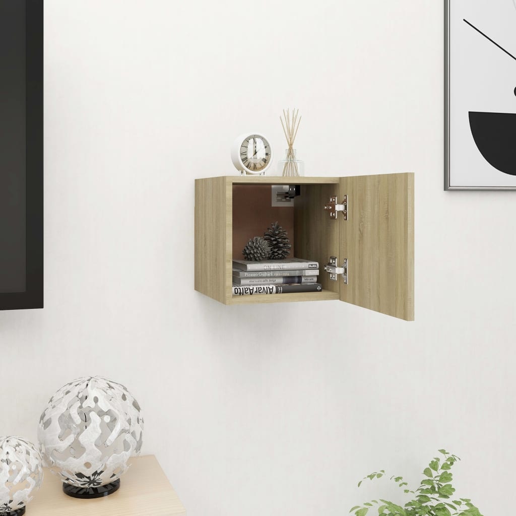 VidaXL Tv-wandmeubel 30,5x30x30 cm sonoma eikenkleurig