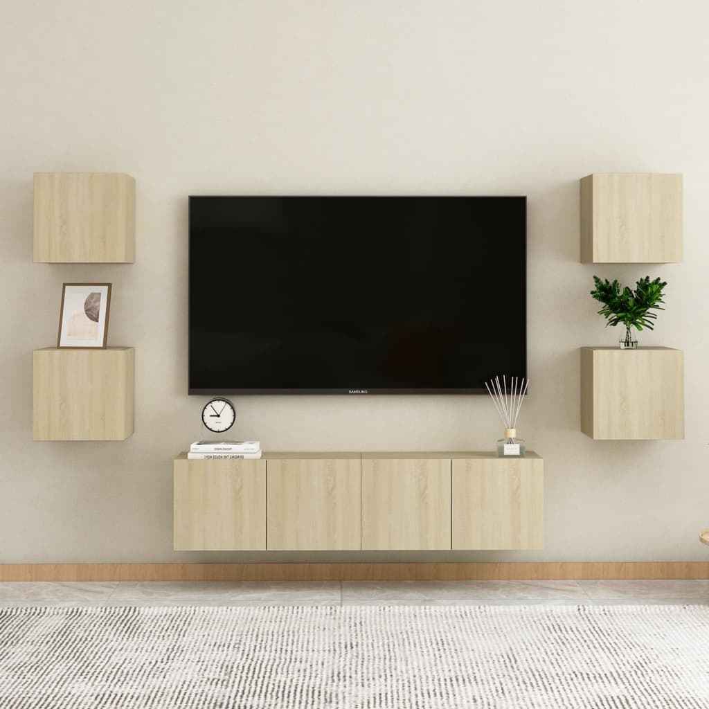 VidaXL Tv-wandmeubel 30,5x30x30 cm sonoma eikenkleurig