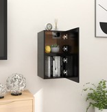 VidaXL Tv-wandmeubelen 2 st 30,5x30x30 cm zwart