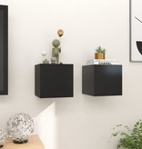 VidaXL Tv-wandmeubelen 2 st 30,5x30x30 cm zwart