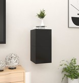 VidaXL Tv-wandmeubelen 2 st 30,5x30x30 cm zwart