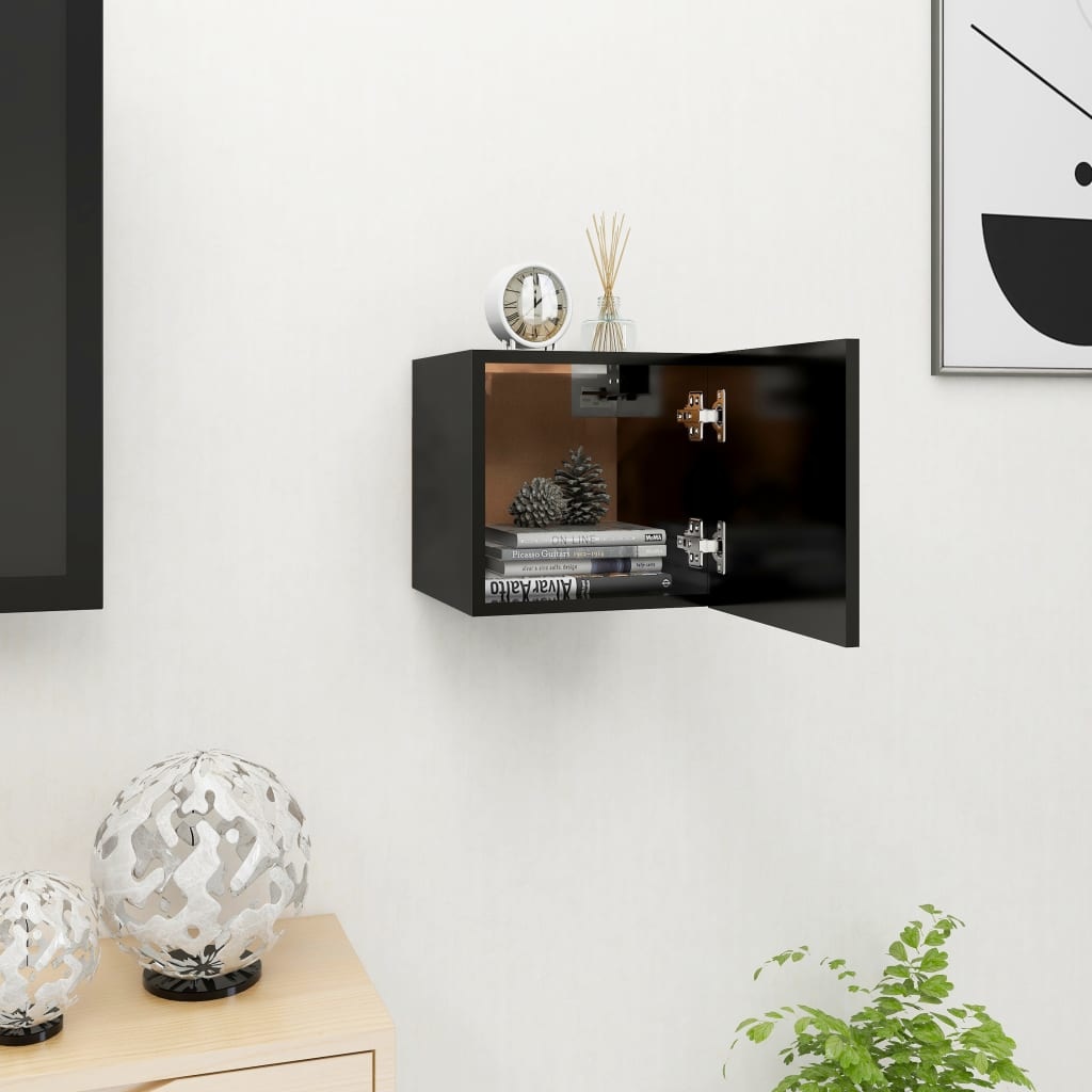 VidaXL Tv-wandmeubel 30,5x30x30 cm zwart