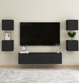 VidaXL Tv-wandmeubel 30,5x30x30 cm zwart