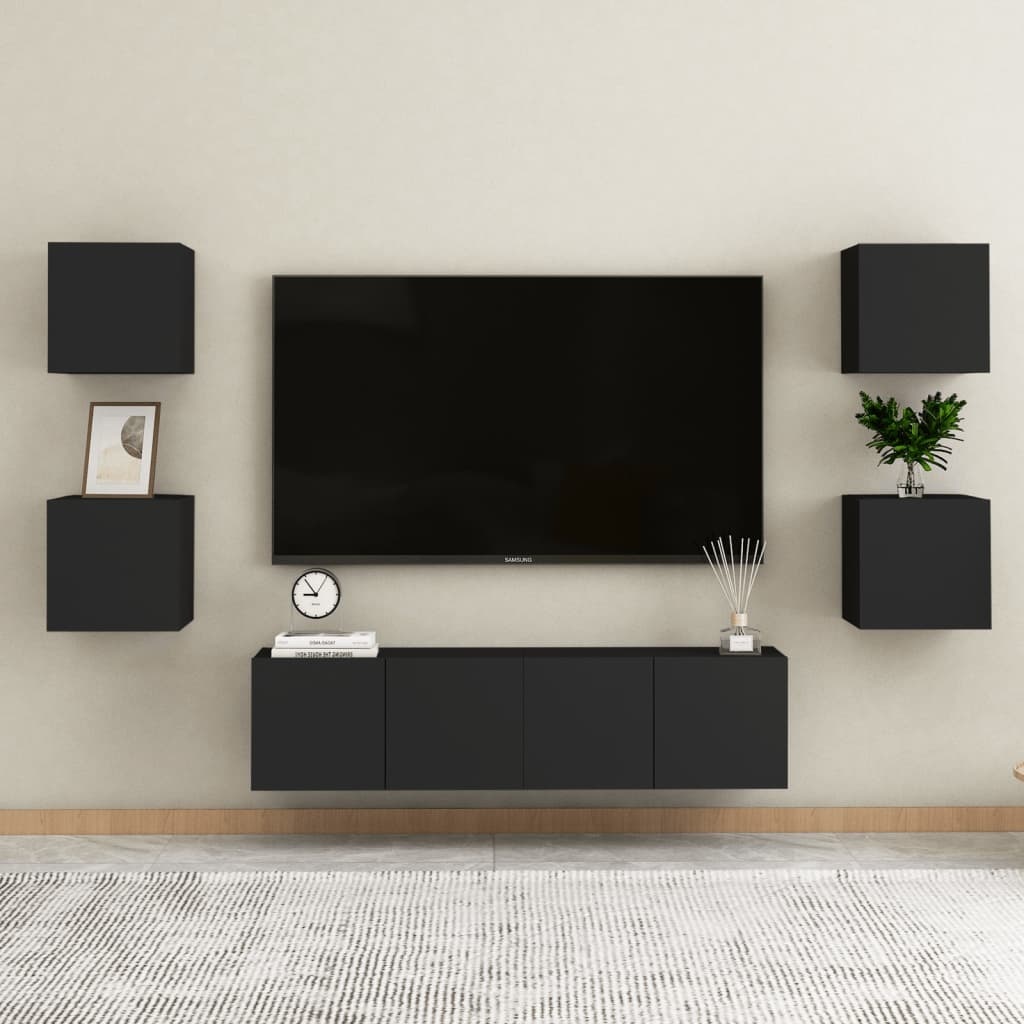 VidaXL Tv-wandmeubel 30,5x30x30 cm zwart