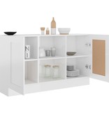 vidaXL Dressoir 120x30,5x70 cm spaanplaat hoogglans wit