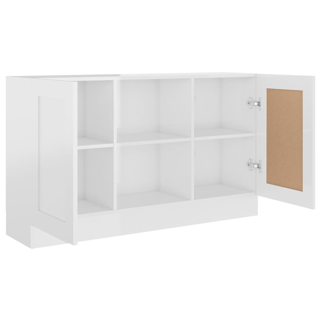 vidaXL Dressoir 120x30,5x70 cm spaanplaat hoogglans wit