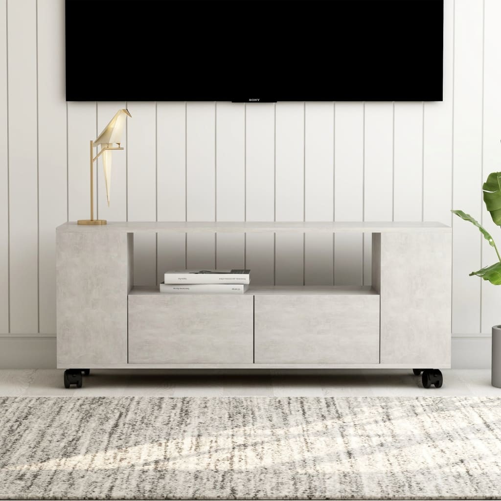 vidaXL Tv-meubel 120x35x43 cm spaanplaat betongrijs