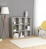 vidaXL Boekenkast 98x30x98 cm spaanplaat betongrijs