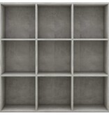 vidaXL Boekenkast 98x30x98 cm spaanplaat betongrijs