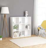 vidaXL Boekenkast 98x30x98 cm spaanplaat wit