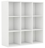 vidaXL Boekenkast 98x30x98 cm spaanplaat wit