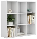 vidaXL Boekenkast 98x30x98 cm spaanplaat wit