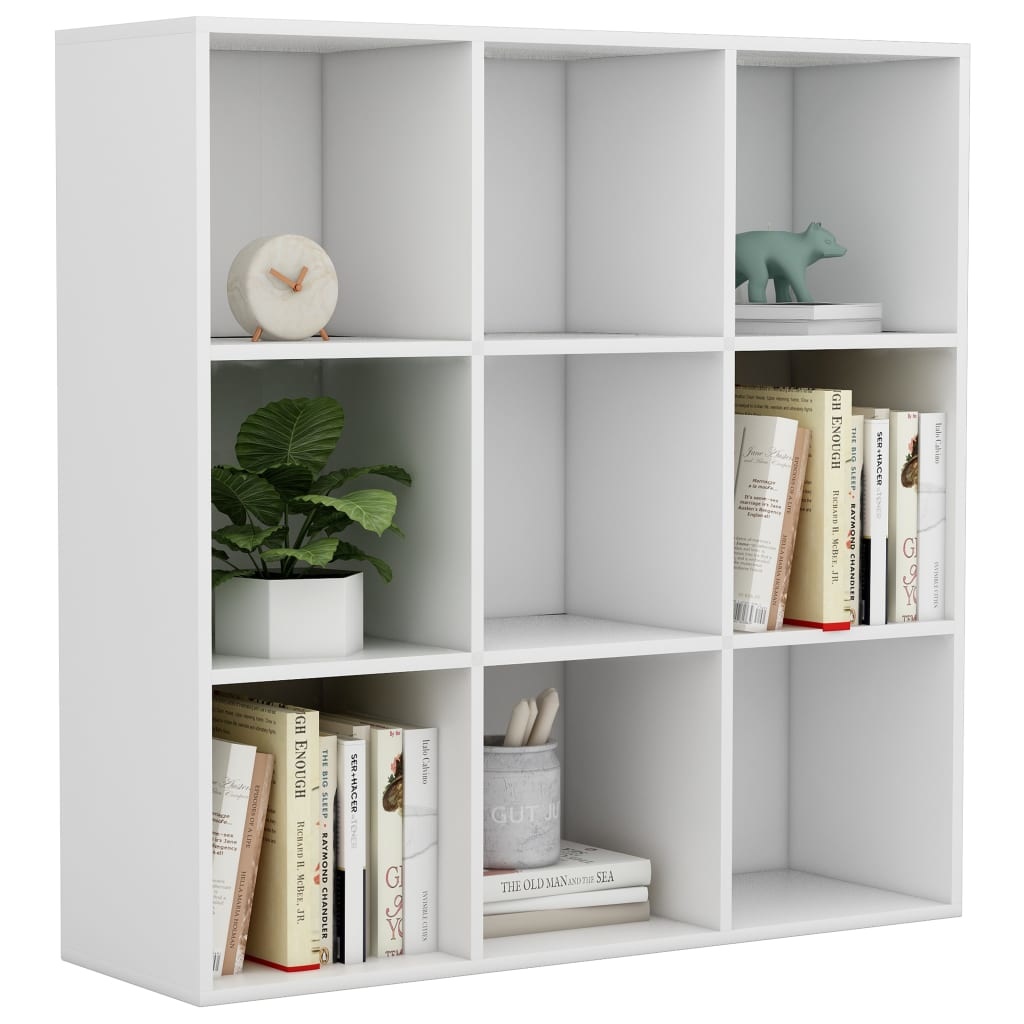 vidaXL Boekenkast 98x30x98 cm spaanplaat wit