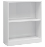 vidaXL Boekenkast 60x24x74,5 cm spaanplaat hoogglans wit